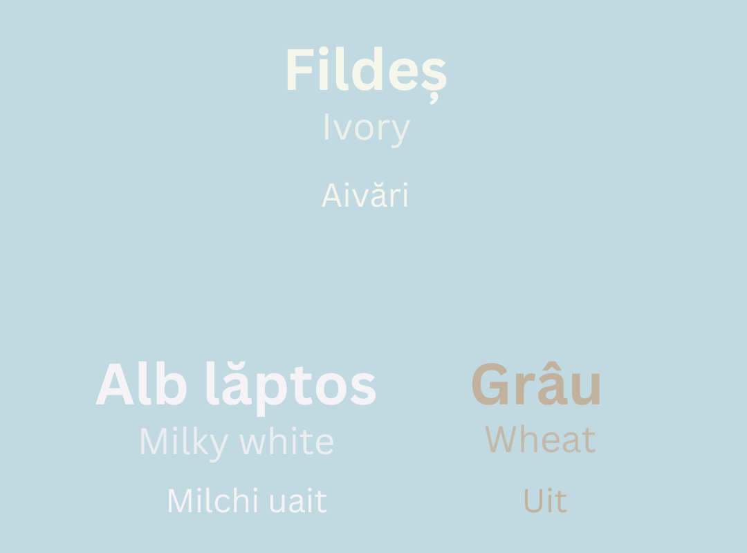 nuante ale non-culori alb in engleza